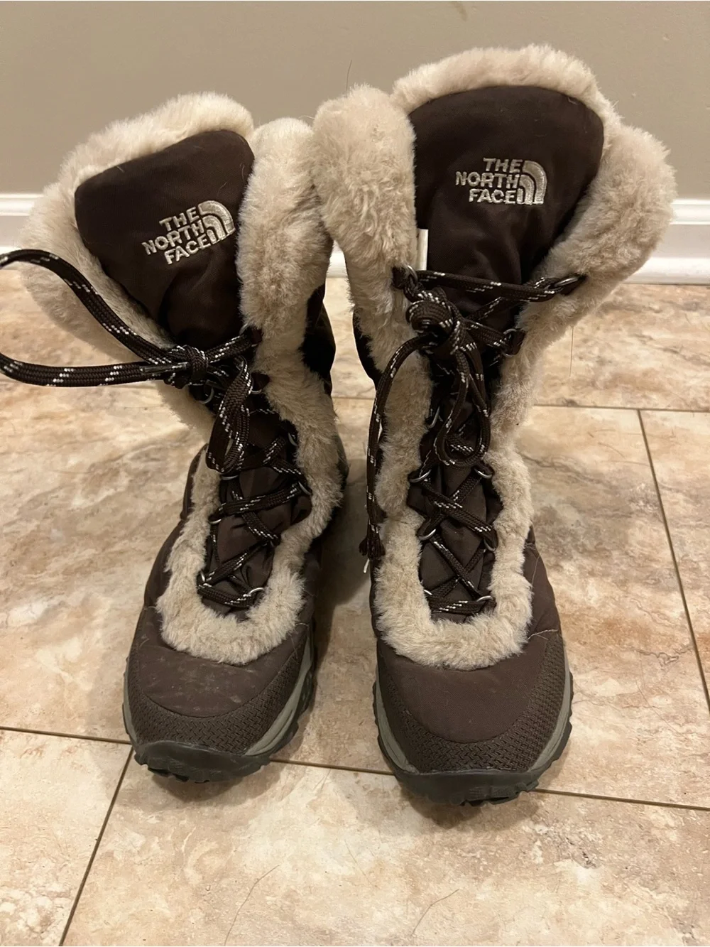 North Face Faux-Fur Snow Boots